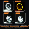 7" Round LED Halo Ring High & Low Beam Projector Headlight - DRL Halo Ring