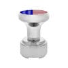 Chrome 1/2"-13 Thread-On Flag Gearshift Knob With Adapter - 9/10 US Side