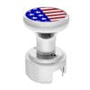 Chrome 1/2"-13 Thread-On Flag Gearshift Knob With Adapter - 13/15/18 US Top