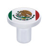 Chrome Mexico Flag Emblem Air Valve Knob