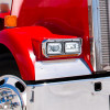 4"x6" High Power LED Chrome Heating Light Truck View 
