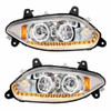 International LT Competition Series Chrome LED Projector Headlight With Turn Signal Position And Running Light - Both Sides On