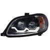 Freightliner M2 Blackout Projector Headlight Pair With Dual Function Sequential LED Light Bar - Driver Side