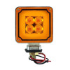 8 LED Mini Square Double Face Turn Signal Light - Amber