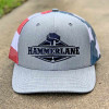 Snapback USA Flag Heather Grey Hammerlane Trucker Hat Outside