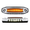 12 LED Rectangular Amber Clearance Marker Light - White