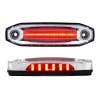 12 LED Rectangular Red Clearance Marker Light - Clear