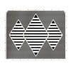 Kenworth T800 Stainless Steel Triple Diamond Louvered Grill Insert By RoadWorks - Default