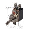 Heavy Duty SPST On Off Toggle Switch 191401 - Dimensions