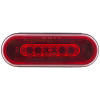 6" Oval STT Abyss Light (Red LED With Red Lens; Front View, Off)