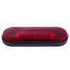 6" Oval STT Abyss Light (Red LED With Red Lens; Side View, Off)