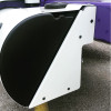 Peterbilt Stainless Steel DEF Tank Covers By Iowa Customs (Installed; Custom White Covers, Closeup)