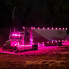 Kenworth Breast Cancer Awareness Dual Revolution Cab Light With Amber & Pink LED (Installed; On, Night)