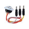 3/4" Mini Button Dual Revolution Red & Pink LED Marker Light - Wiring