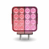 38 LED Square Double Face Dual Revolution Breast Cancer Awareness Pink Fender Light - Red/Pink