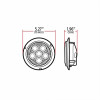 5" Round High Powered Spot Beam Legacy Series LED Work Light - Flange Schematic