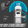 Universal Heavy Duty 2K Dual Pinnacle Touch Screen WiFi GPS Dash Cam System - Field of Vision Diagram