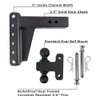 2.5" Heavy Duty Adjustable 6" Drop Hitch By BulletProof Hitches - Included