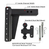2.5" Heavy Duty Adjustable 8" Drop Hitch By BulletProof Hitches - Diagram 2