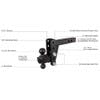 2" Heavy Duty Adjustable 4" Drop Hitch By BulletProof Hitches - Specs