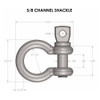 5/8" Towing Chain Shackles By BulletProof Hitches - Drawing