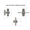 Heavy Duty Sway Control Ball Hitch Attachment By BulletProof Hitches - Drawing