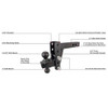 2" Extreme Duty Adjustable 4" Drop Hitch By BulletProof Hitches - Specs