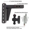 2" Extreme Duty Adjustable 6" Drop Hitch By BulletProof Hitches - Kit Diagram