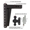 2.5" Heavy Duty Adjustable 12" Drop Hitch By BulletProof Hitches - Kit Diagram