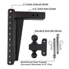 2.5" Heavy Duty Adjustable 14" Drop Hitch By BulletProof Hitches - Kit Diagram