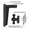2.5" Heavy Duty Adjustable 16" Drop Hitch By BulletProof Hitches - Kit Diagram