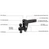 2.5" Extreme Duty Adjustable 4" Drop Hitch By BulletProof Hitches - Diagram