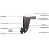 2.5" Extreme Duty Adjustable 12" Drop Hitch By BulletProof Hitches - Diagram