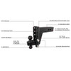 3" Extreme Duty Adjustable 6" Drop Hitch By BulletProof Hitches - Specs