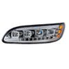 Peterbilt 382 384 386 387 Chrome Competition Series Quad-LED Headlight - Driver side LED off