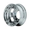 22.5" x 8.25" Oval Aluminum Wheel With Off-Center Vent Hole - Mirror Polish