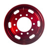 22.5" x 9" Oval Aluminum Wheel With Off-Center Vent Hole - Red Front