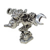 Crabby Monkey Mechanic Pewter Hood Ornament - Left