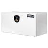 Pro Series White Smooth Aluminum Underbody Tool Box - Tilted Right