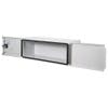 Pro Series White Smooth Aluminum Underbody Tool Box With Barn Door - Right Tilt Open