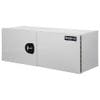 Pro Series White Smooth Aluminum Underbody Tool Box With Barn Door - Right Tilt
