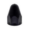 Matte Black Plastic 1 1/2" Push On Slotted Bullet Nut Cover