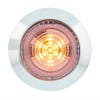 1 1/4" Round 6 LED Clearance Marker Light Showing The Front Of The Amber/Clear Lens