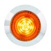 1 1/4" Round 6 LED Clearance Marker Light That Shows The Front Of The Amber/Amber Lens