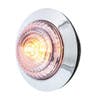 1 1/4" Round 6 LED Clearance Marker Light Shows The Amber/Clear Lens From The Side