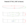 Peterbilt 377 377AE SFA Chrome Bumper 1987 & Newer By Valley Chrome - 22578 Dimensions