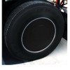 Aero Flat Satin Black Rear Axle Cover Kit On Tire