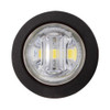 3 LED 3/4" Mini Clearance Marker Light With Rubber Grommet by Maxxima - White Clear