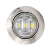 3 LED 3/4" Mini Clearance Marker Light With Rubber Grommet by Maxxima - White Silver Grommet