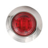 3 LED 3/4" Mini Clearance Marker Light With Rubber Grommet by Maxxima - Red Silver Grommet